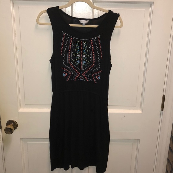 Charming Charlie Dresses & Skirts - Black Sundress with Patterned Front
